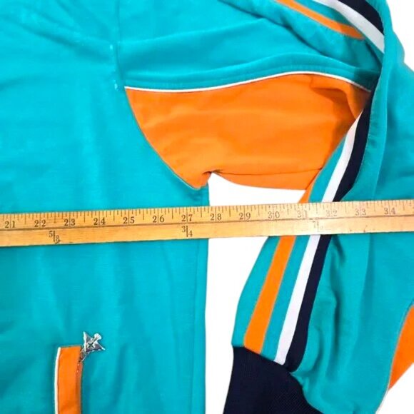 LRG Lifted Research Group Track Jacket Mens 3XL Teal Orange Full Zip Colorblock - Picture 4 of 8